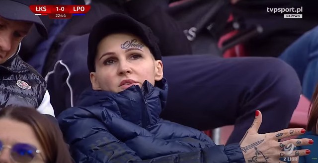 Agnieszka Chylińska na meczu 2. ligi