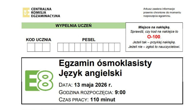 Egzamin ósmoklasisty 2026 z języka angielskiego - odpowiedzi, arkusz CKE, pytania. Zobacz co było na sprawdzianie