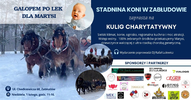 Kulig jakiego jeszcze nie było! Można świetnie się bawić, a przy okazji pomóc małej Marysi Walczuk!