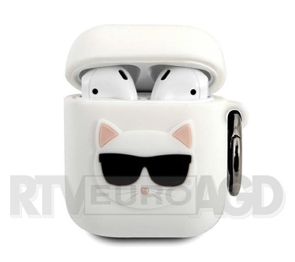 Karl Lagerfeld KLACA2SILCHWH Silicone Choupette AirPods Cover (biały)