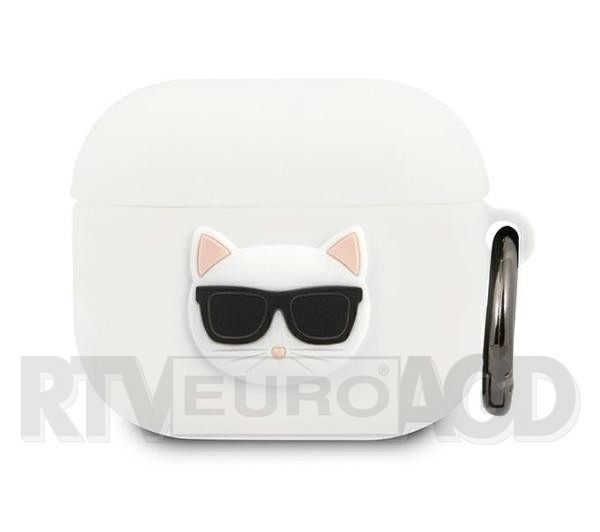 Karl Lagerfeld KLACA3SILCHWH Silicone Choupette AirPods 3 Cover (biały)