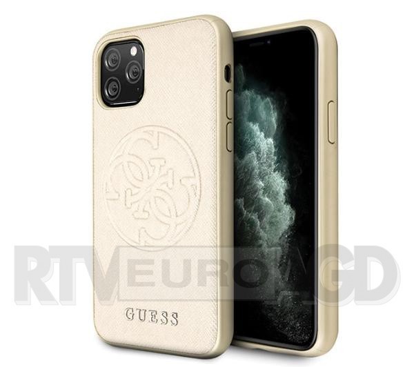 Guess Saffiano Embossed 4G Circle Logo GUHCN65RSSASGO iPhone 11 Pro Max (złoty)