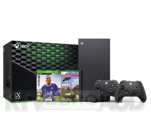 Xbox Series X + Forza Horizon 5 + FIFA 22 + dodatkowy pad (czarny)