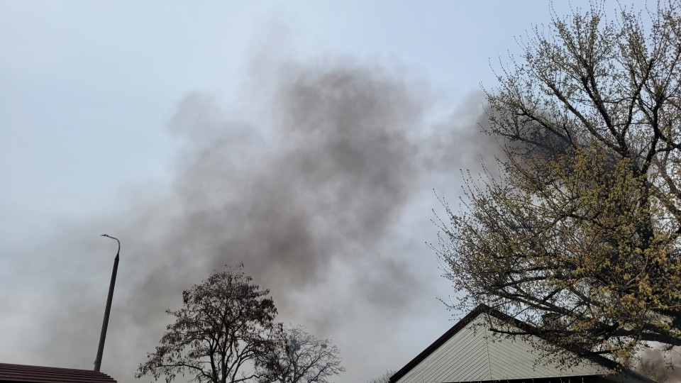 Pożar na osiedlu Południe we Włocławku (21.03.2024)