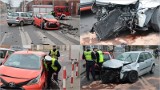 Wypadek w centrum Włocławka. 81-latek nie ustąpił pierwszeństwa. Zdjęcia