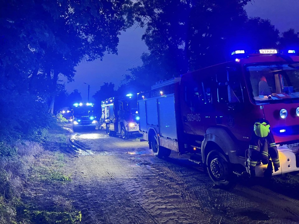 Pożar stajni w miejscowości Żabinko. Z ogniem walczyli strażacy z powiatu poznańskiego i śremskiego [zdjęcia]