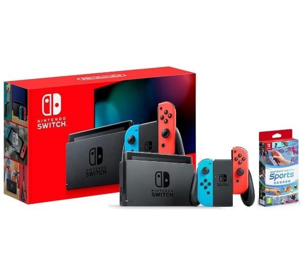 Nintendo Switch Joy-Con v2 (czerwono-niebieski) + Switch Sports