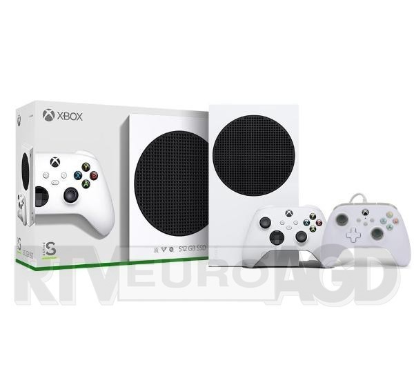 Xbox Series S + pad przewodowy PowerA Xbox Series X/S (biały)