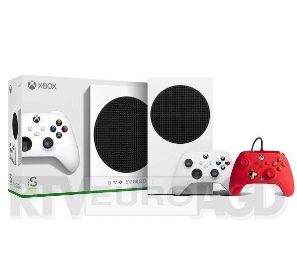Xbox Series S + pad przewodowy PowerA Enhanced Red