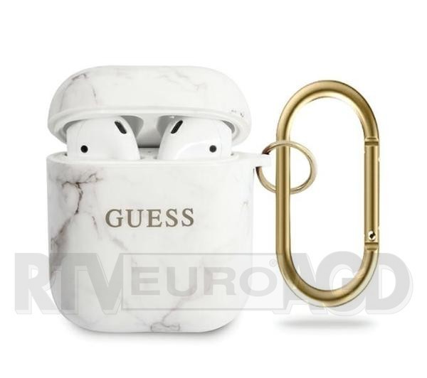Guess GUACA2TPUMAWH Etui Marble Collection AirPods (biały)