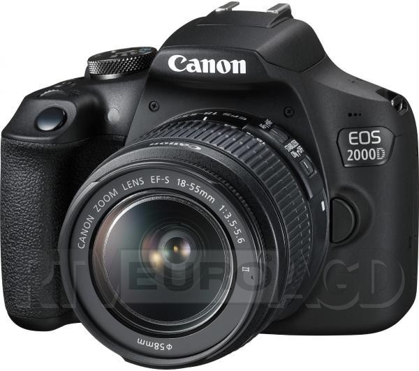 Canon EOS 2000D + EF-S 18-55mm f/3,5-5.6 DC III + torba SB130 + karta 16GB