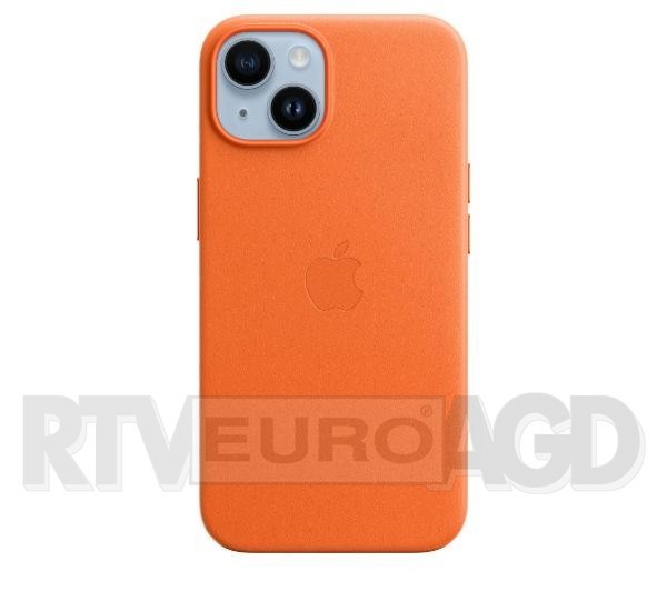 Apple skórzane z MagSafe do iPhone 14 (pomarańczowy)