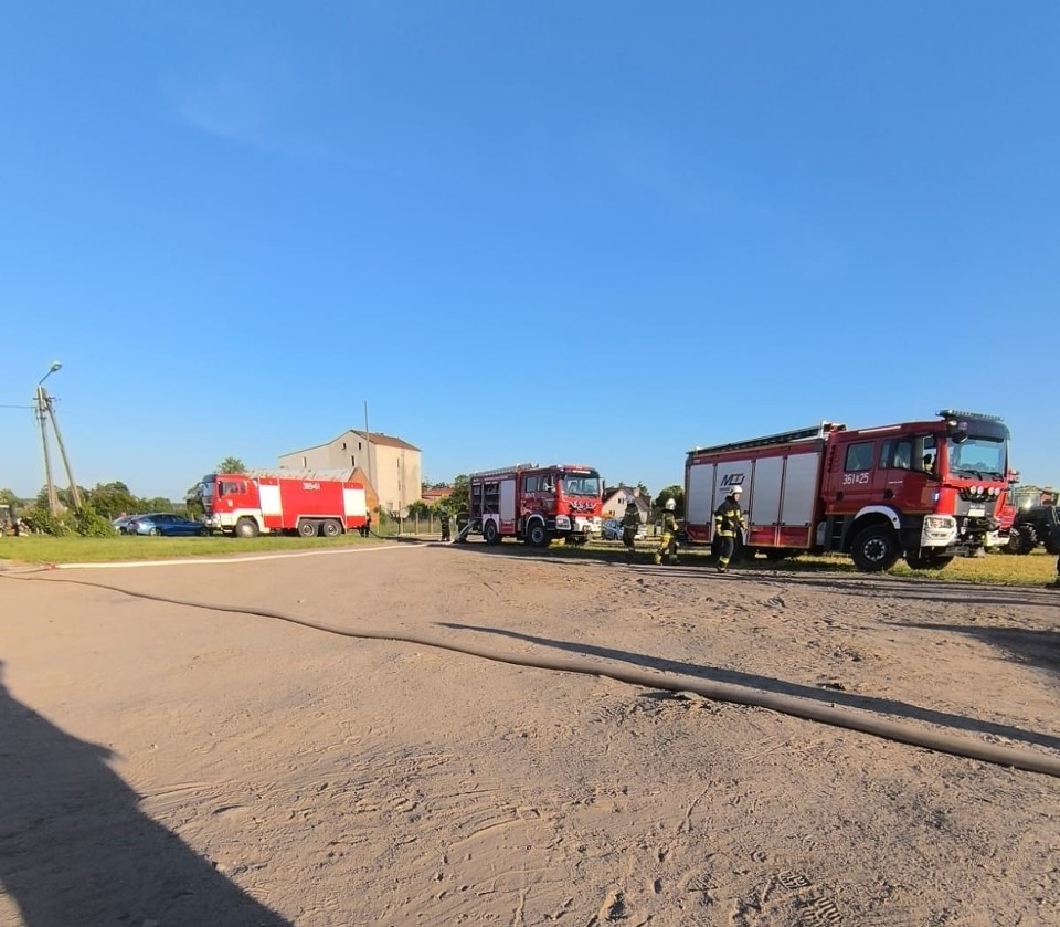 38 krów zginęło w pożarze w gminie Wierzbinek. Z ogniem walczyło 8 jednostek straży 