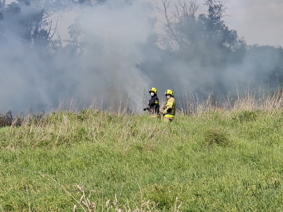 Z pożarem walczą strażacy z całego powiatu