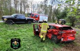 Wypadek na DK 62 w gminie Włocławek. 36-latka w szpitalu. Zdjęcia