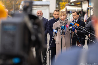 Spotkanie na bazarze przy Kawaleryjskiej po zapowiedzi otwarcia granicy z Białorusią
