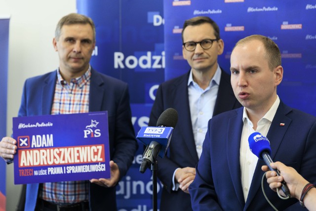 Mateusz Morawiecki poparł w poniedziałek (20 maja) Adama Andruszkiewicza, kandydata PiS do Parlamentu Europejskiego