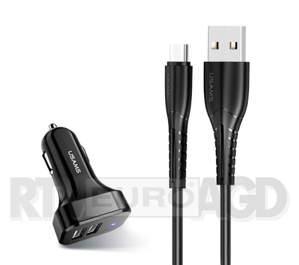 USAMS King Tu C13 2x USB (czarny) + kabel