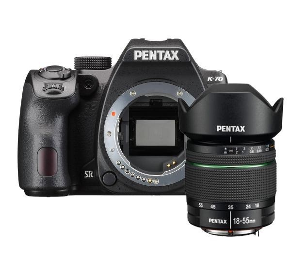 Pentax K-70 + 18-55 mm (czarny)