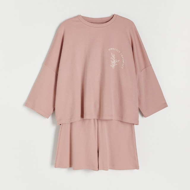 Reserved - Dwucześciowa piżama - Różowy