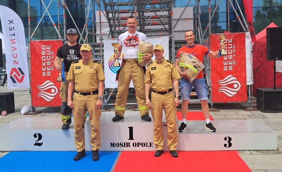 Robert Pylak, strażak z PSP Grudziądz, zajął drugie miejsce...