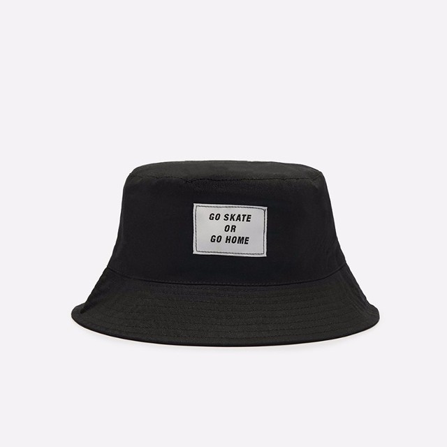 House - Kapelusz bucket hat z naszywką Chill Pill czarny - Czarny
