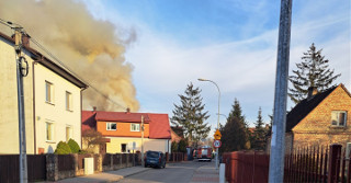 Pożar na ulicy Ogrodniczki w Białymstoku. Palił się dom
