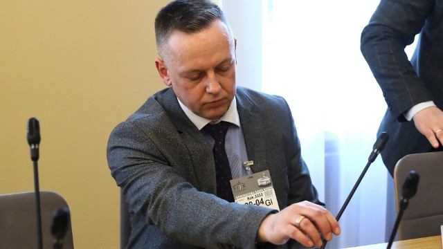 Sędzia Tomasz Szmydt na komisji sprawiedliwości w Sejmie w 2022 roku.