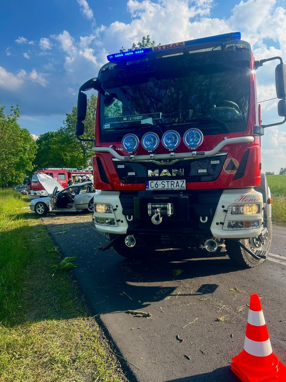 Wypadek w miejscowości Strachoń w gminie Dobrzyń nad Wisłą,...