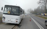 Wypadek z udziałem autokaru z uczniami w powiecie radziejowskim. Zdjęcia