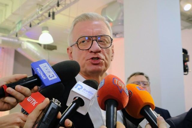Jacek Jaśkowiak tuż po zakończeniu głosowania w II turze wyborów samorządowych.