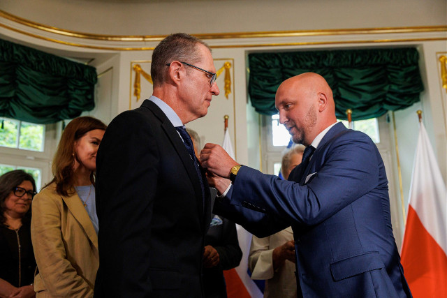 Andrzej Poczobut w Białymstoku. Działacz Związku Polaków na Białorusi z Honorową Odznaką Województwa Podlaskiego