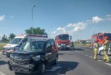Zderzenie pojazdów na ulicy Koźmińskiej w Pleszewie
