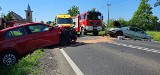Dwie osoby ucierpiały w czołowym zderzeniu samochodów w powiecie grudziądzkim
