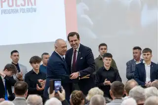 Tobiasz Bocheński w Białymstoku. Przy aplauzie sympatyków PiS krytykował program SAFE