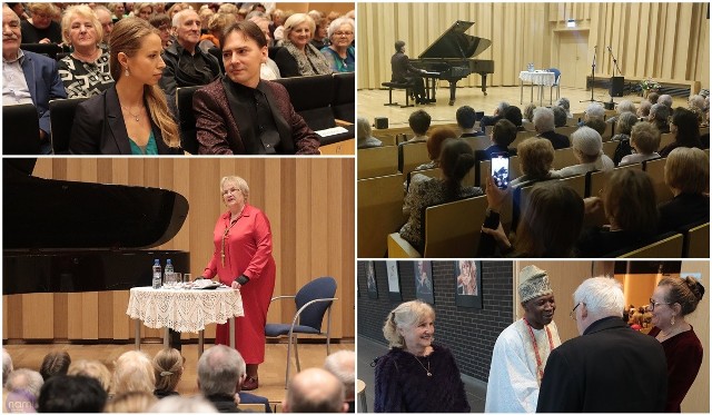 W sali koncertowej Zespołu Szkół Muzycznych we Włocławku odbyło się spotkanie literacko - muzyczne zatytułowane "Wieczór słowa i muzyki". 1 marca 2024 roku.