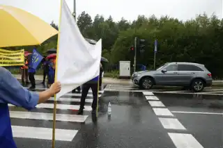 Protest maszynistów w Podlaskiem