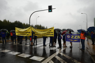 Protest maszynistów w Podlaskiem