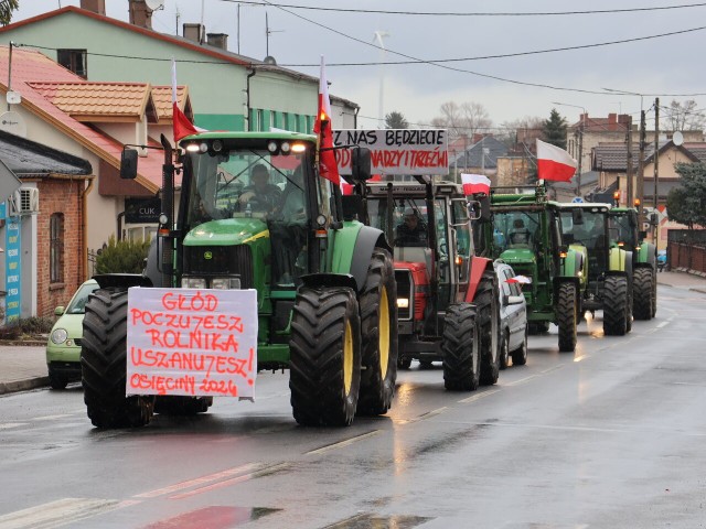 We wtorek, 20 lutego 2024 roku przy skrzyżowaniu DK-62 i DW267, czyli tzw. krzyżówkach w Osięcinach odbył
się kolejny protest rolników z powiatu radziejowskiego