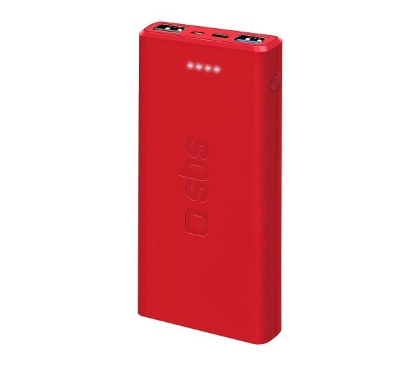 SBS TTBB10000FASTR 10000mAh USB-C + micro USB 10W (czerwony)
