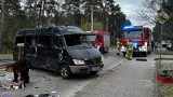 Wypadek we Włocławku. Zderzenie opla z busem. Jedna osoba w szpitalu - zdjęcia