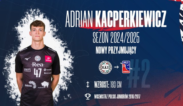 Adrian Kacperkiewicz będzie nowym przyjmującym BKS Visła Proline Bydgoszcz