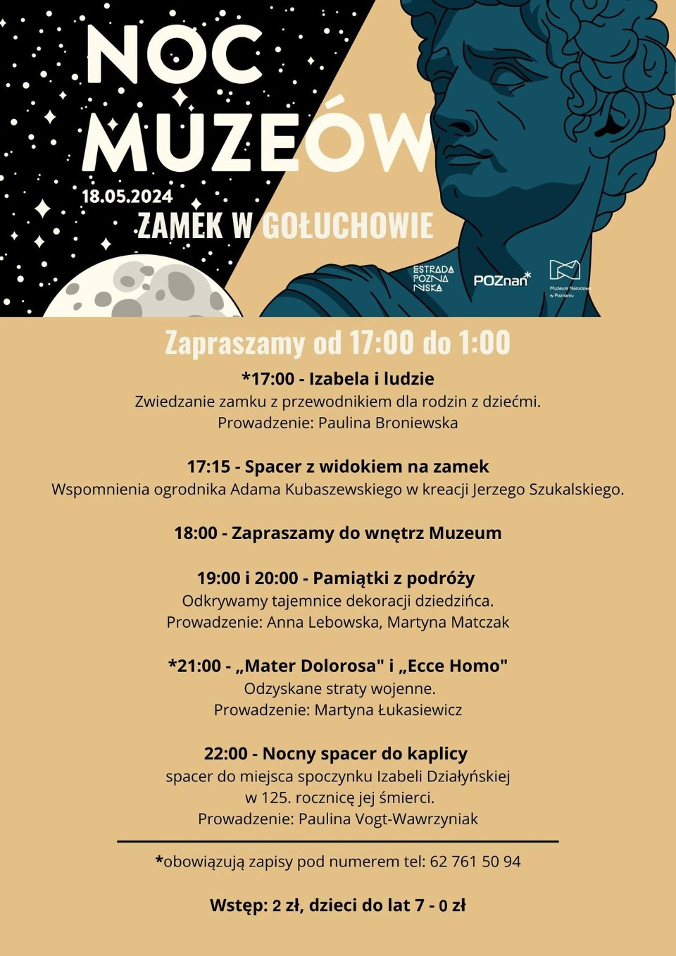 Tak prezentuje się program Nocy Muzeów 2024 w Muzeum Zamek w...