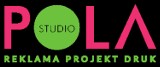 Logo firmy POLASTUDIO reklama projekt druk