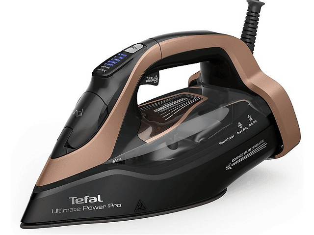 Żelazko parowe TEFAL FV9E50E0 Steam Iron Ultimate Power Pro Czarno-złote