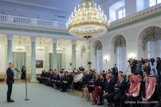 Uroczystość w Pałacu Prezydenckim z okazji 100–lecia Muzułmańskiego Związku Religijnego w Rzeczypospolitej Polskiej