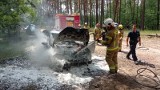 Pożar samochodu osobowego w Kuźnicy Zbąskiej 