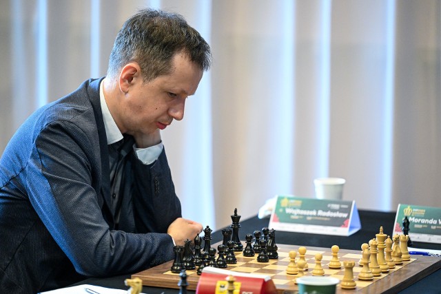 Radosław Wojtaszek jest na razie samodzielnym liderem mistrzostw Polski w szachach.