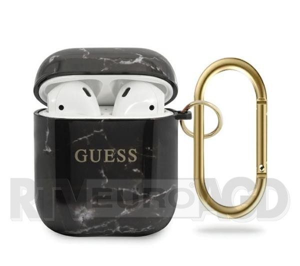 Guess GUACA2TPUMABK Etui Marble Collection AirPods (czarny)
