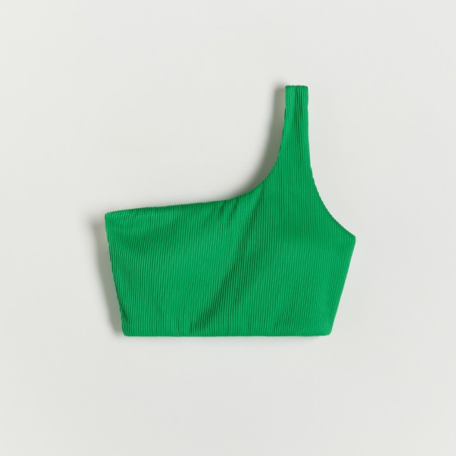Reserved - Top bikini na jedno ramię - Zielony
